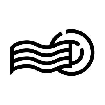 Bacon slice frying in breakfast pan icon Stock Illustration