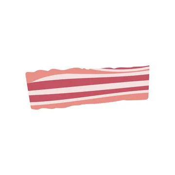 Bacon slice vector object isolated Stock Illustration