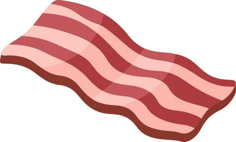 Bacon strip, minimal simple vector illustration Stock Illustration