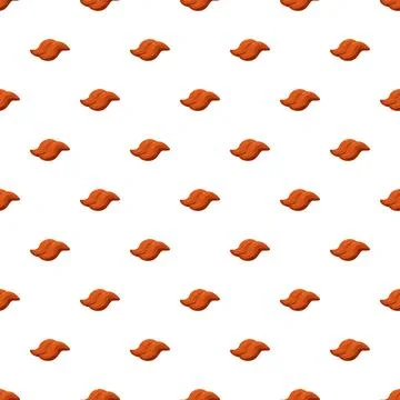 Bacon strip seamless pattern on white background Stock Illustration