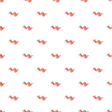 Bacon strips forming seamless pattern on white background イラスト素材