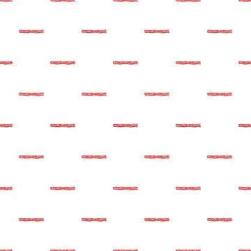 Bacon strips repeating pattern on white background Stock Illustration
