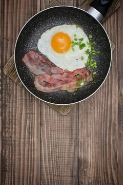 Bacon with sunny side up Foto stock