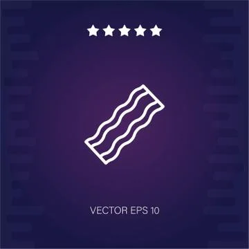 Bacon vector icon Stock Illustration