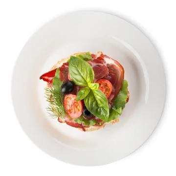 Bacon with vegetables Stock Photos