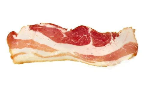 Bacon on white background 스톡 사진