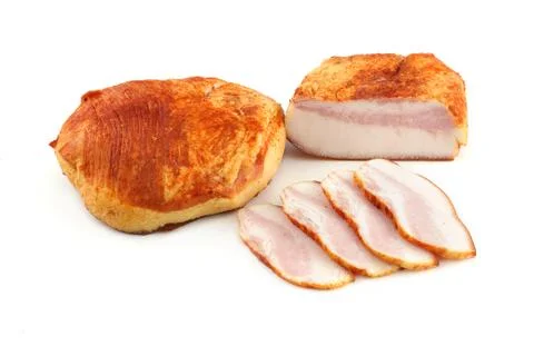 Bacon on a white background Stock Photos