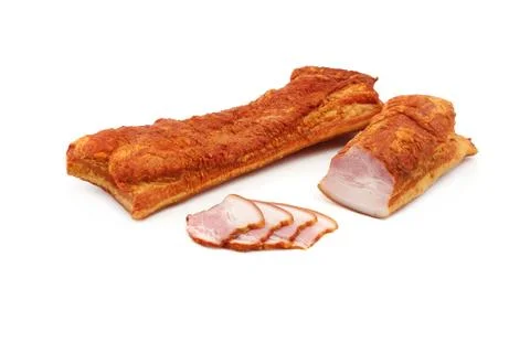 Bacon on a white background Stock Photos