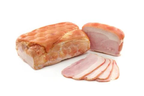 Bacon on a white background Stock Photos