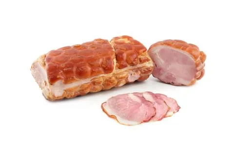 Bacon on a white background Stock Photos
