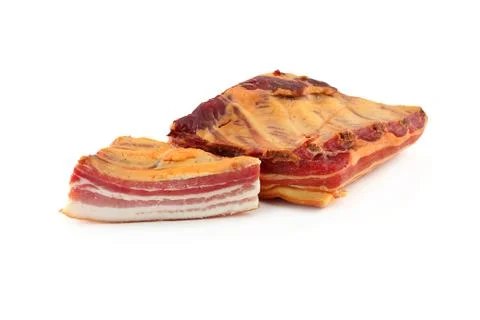 Bacon on a white background Stock Photos
