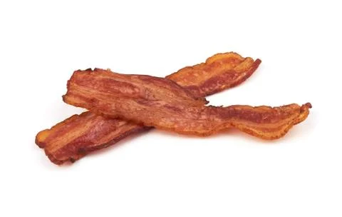 Bacon on white Stock Photos