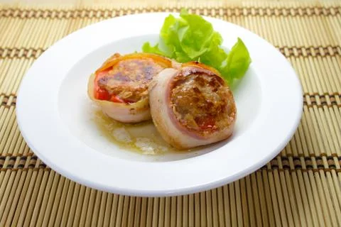 Bacon-wrapped pork Stock Photos
