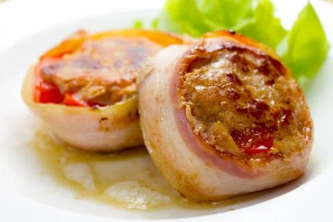 Bacon-wrapped pork Stock Photos