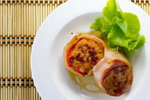 Bacon-wrapped pork Stock Photos