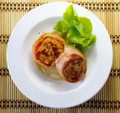 Bacon-wrapped pork Stock Photos