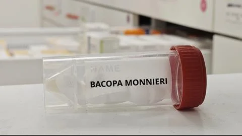 BACOPA MONNIERI tablets for support memory and cognitive function 스톡 사진