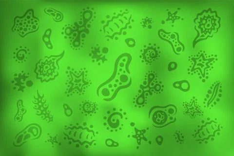 Bacteria in acid Stock Illustration