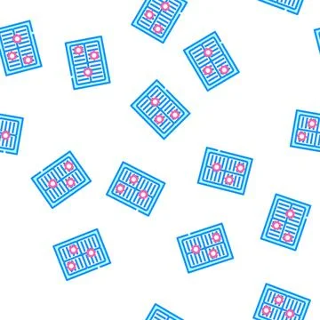 Bacteria air protection vector seamless pattern Illustrazione stock