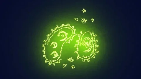 Bacteria and germs virus micro-organisms disease causing Bacteria animation Stock Footage 241162527
