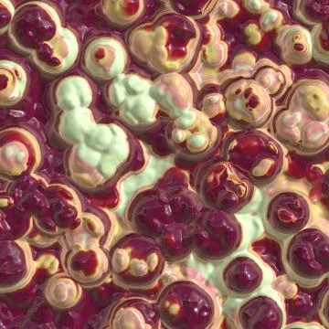 Bacteria background render Stock Illustration