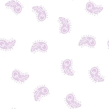 Bacteria biogas glyph vector seamless pattern Stock Illustration