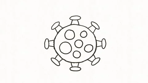 Bacteria Cell Hand Drawn Microbiology Illustration Animation Stock Footage 336269822