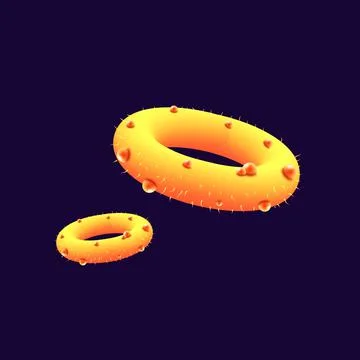 Bacteria cell realistic vector illustration Stock Illustration
