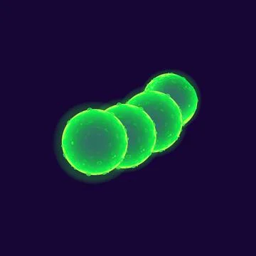 Bacteria cell realistic vector illustration Stock Illustration