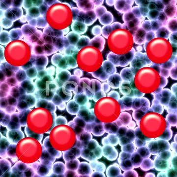 Bacteria cells close up Stock Illustration