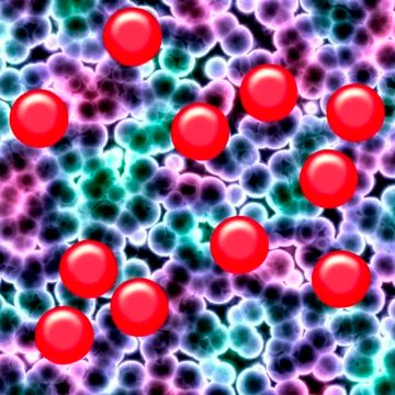 Bacteria cells close up Stock Illustration