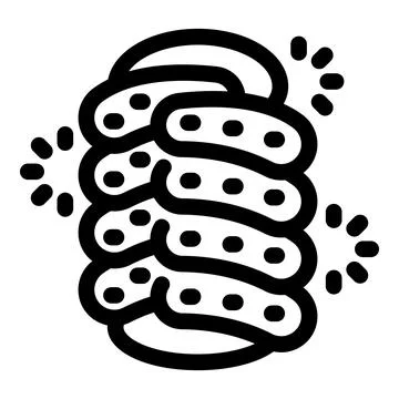 Bacteria cells dividing and multiplying showing exponential growth Stock Illustration