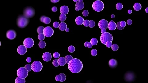 Bacteria Cells Microscope Live 3D Flying Stock Footage 98789548