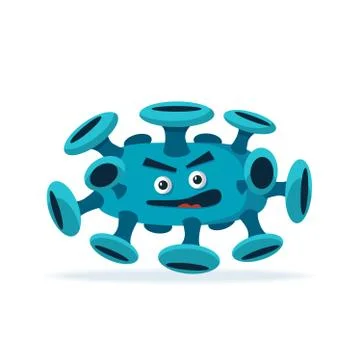 Bacteria character. Cartoon vector illustration. Microbiology Stock Illustration