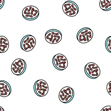 Bacteria corynebacterium diphtheriae vector seamless pattern 스톡 일러스트