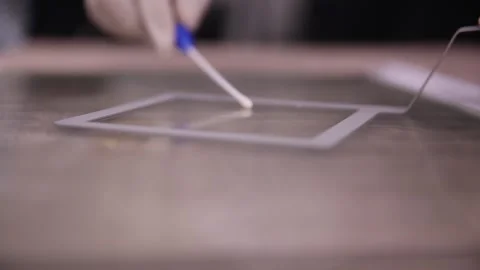 Bacteria detection of tabletop sampling on cutting board (3) Stock Footage 202153136