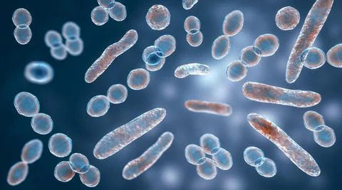 Bacteria of different shapes イラスト素材