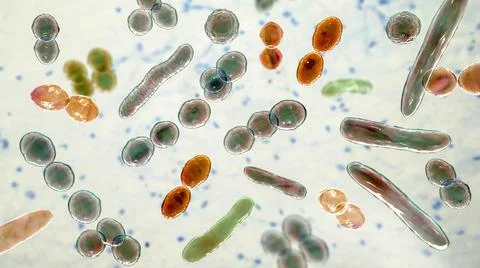 Bacteria of different shapes イラスト素材