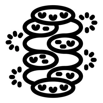 Bacteria dividing and multiplying through binary fission process Stock Illustration