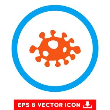 Bacteria Eps Rounded Icon Illustrazione stock