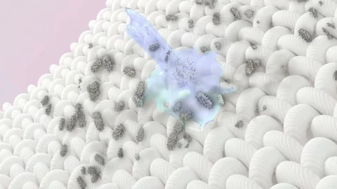 Bacteria eradication show Dirt embedded deep in the fibers3d EP2 Stock Footage 242841614