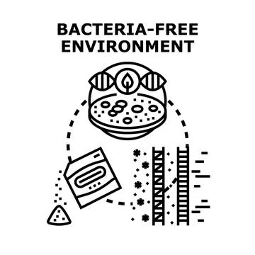 Bacteria free environment concept for science research イラスト素材
