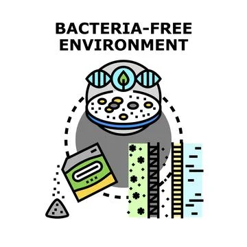 Bacteria free environment concept for science research Illustrazione stock