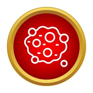 Bacteria germ cell infection virus microscopic icon Stock Illustration