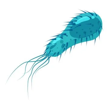 Bacteria germs microorganisms disease-causing objects pandemic microbes, fungi Stock Illustration