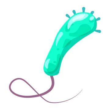 Bacteria germs microorganisms disease-causing objects pandemic microbes, fungi Stock Illustration