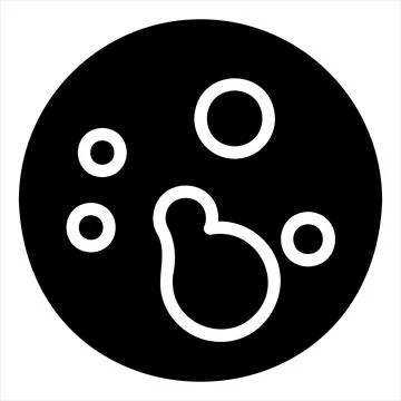 Bacteria glyph icon vector illustration isolated on white background イラスト素材