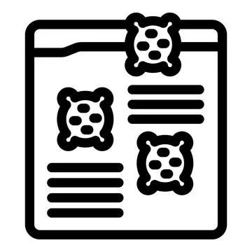 Bacteria growing inside petri dish in laboratory analysis report icon Stock Illustration