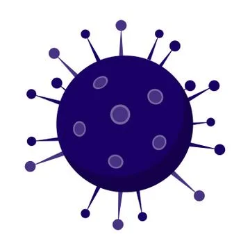 Bacteria icon in flat circle isolated illustration for web Stock Illustration