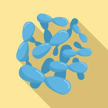 Bacteria icon flat vector. Lactobacillus probiotic Illustrazione stock